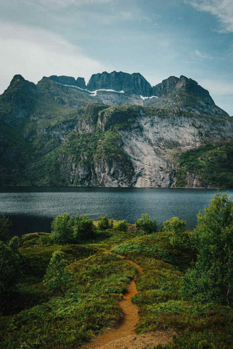Wall Poster - Alpine Lake in the Lofoten Islands