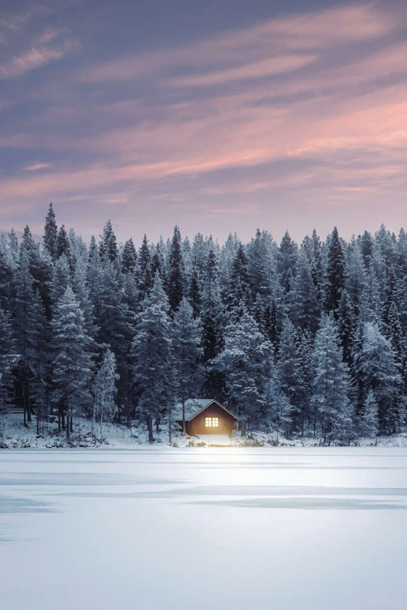Wall Poster - Barn in Lapland