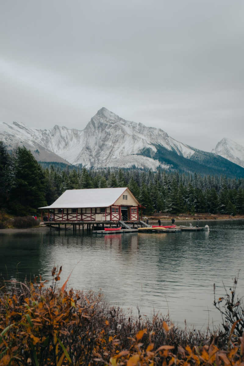 Wall Poster - Barn in the Canadian Rockies