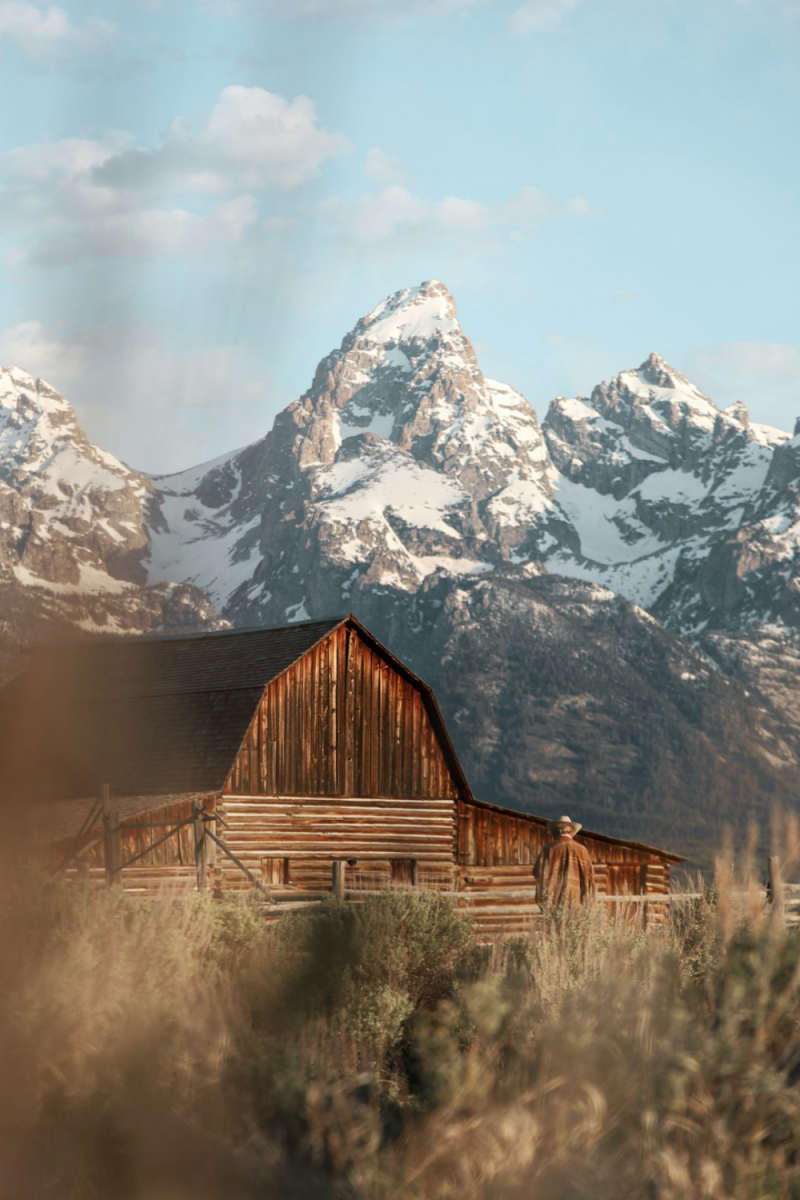 Wall Poster - Barn in the Rocky Mountains