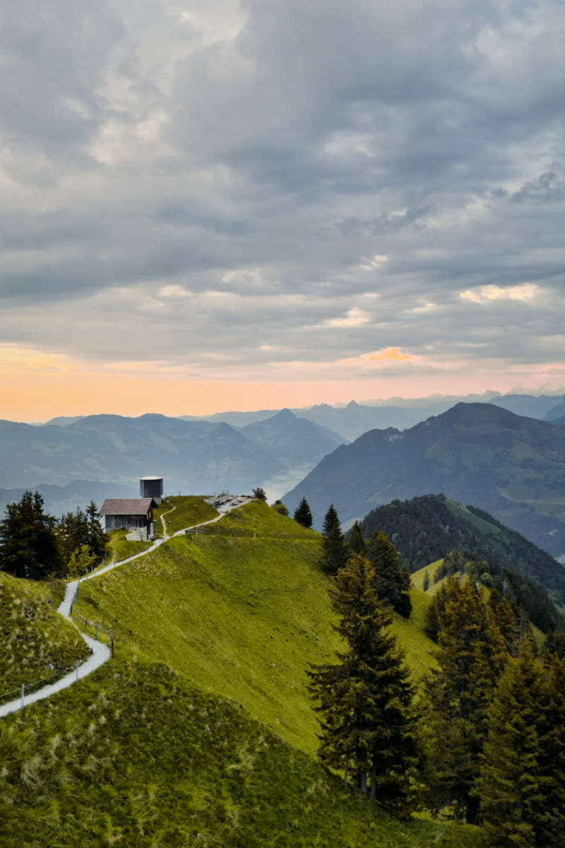 Wall Poster - Chapel in the Swiss Alps