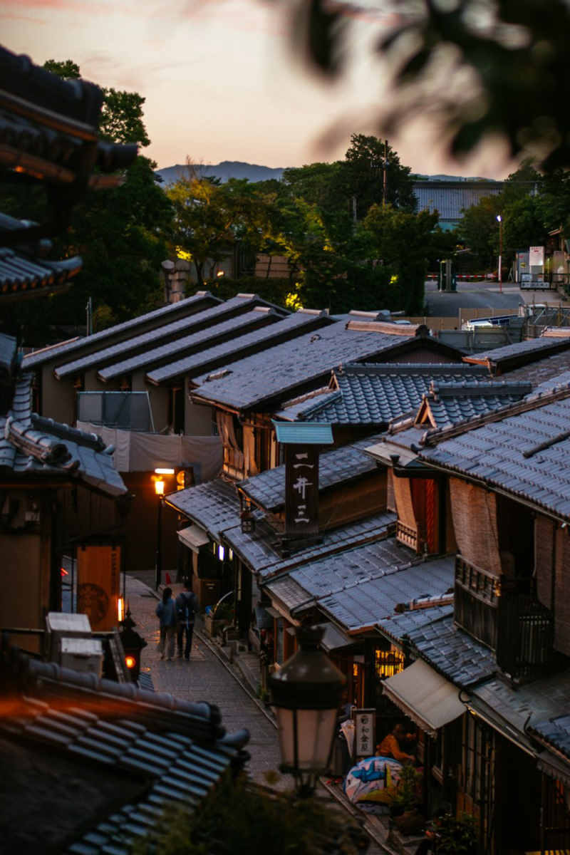 Wall Poster - City Rooftops in Kyoto
