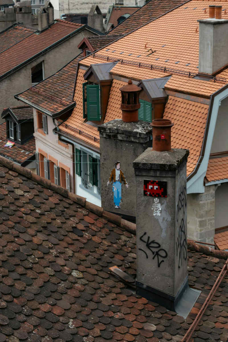 Wall Poster - City Rooftops in Switzerland