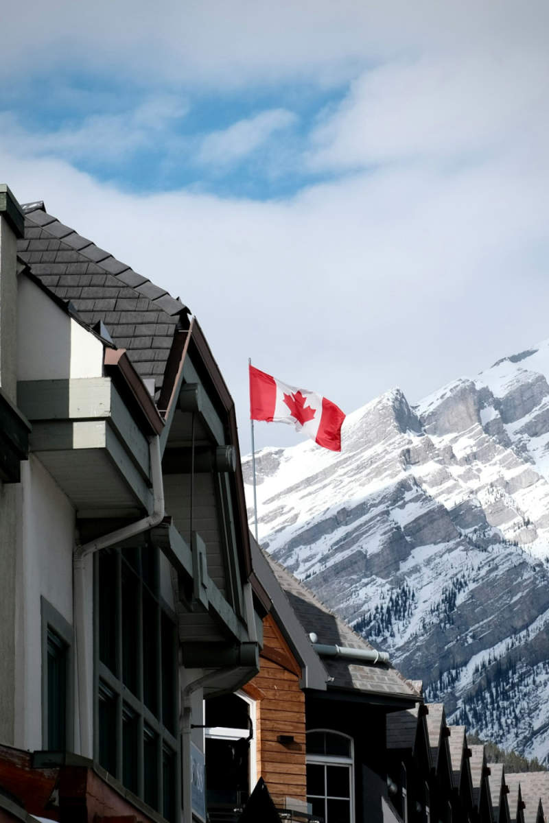 Wall Poster - City Rooftops in the Canadian Rockies