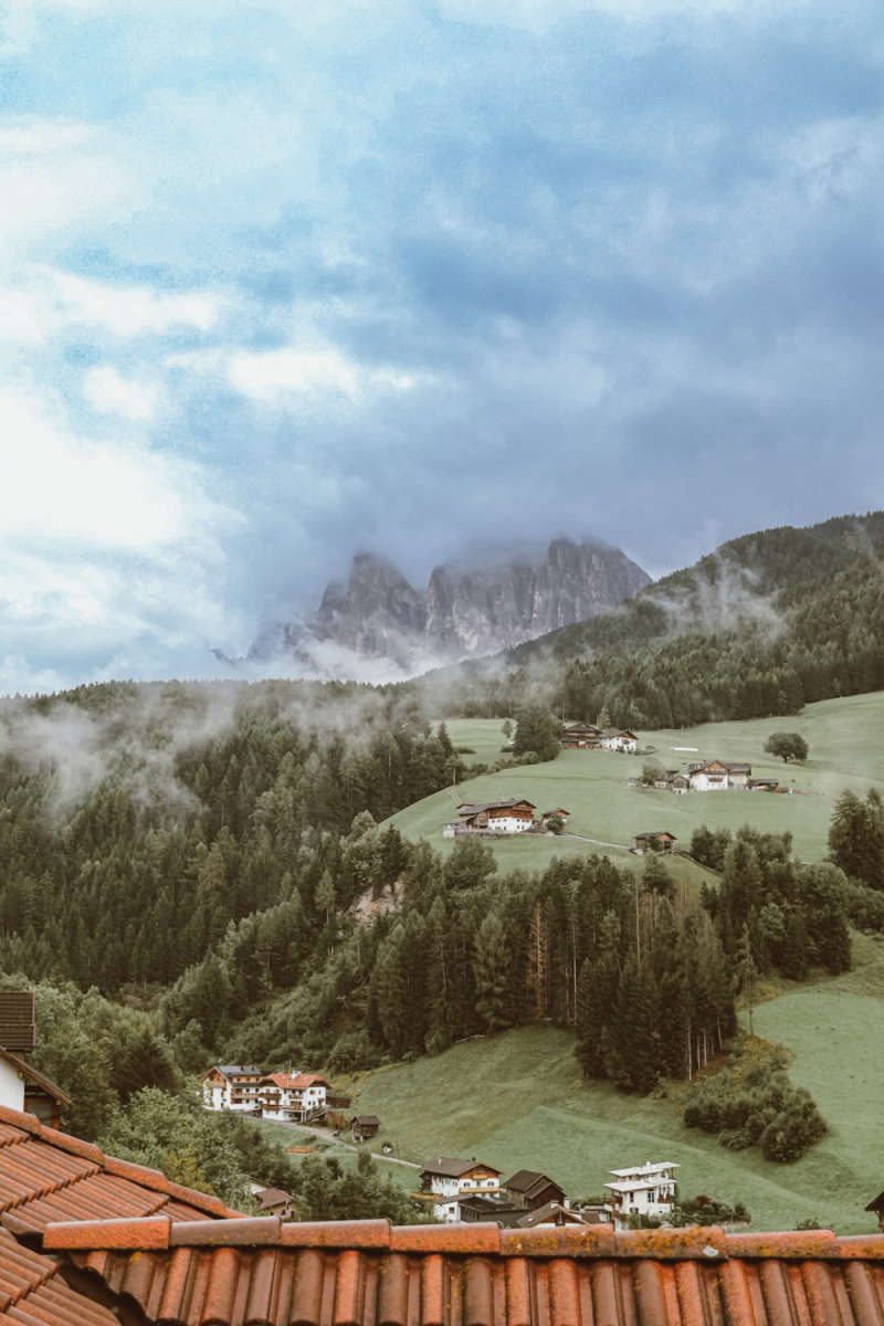 Wall Poster - City Rooftops in the Dolomites