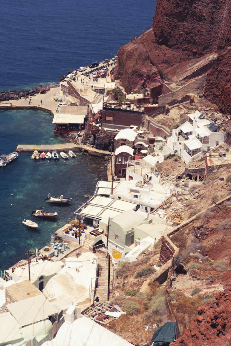 Wall Poster - Fishing Village in Santorini