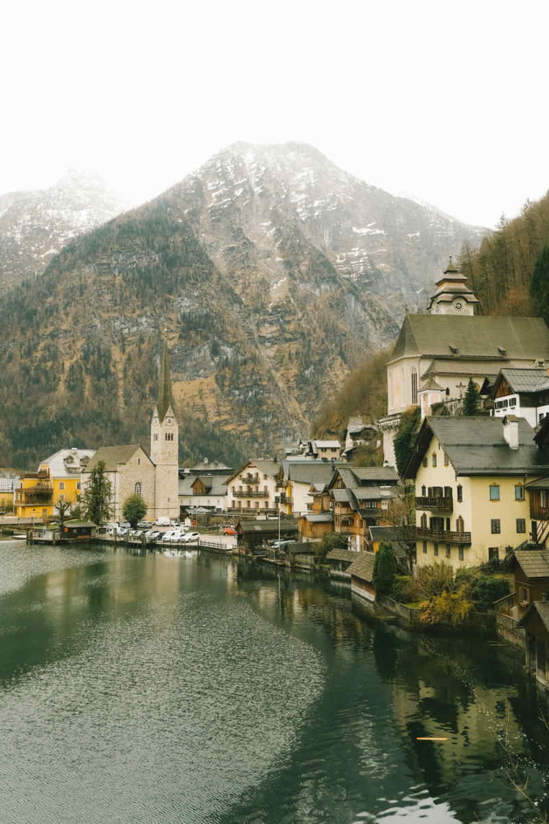 Wall Poster - Fishing Village in the Austrian Alps