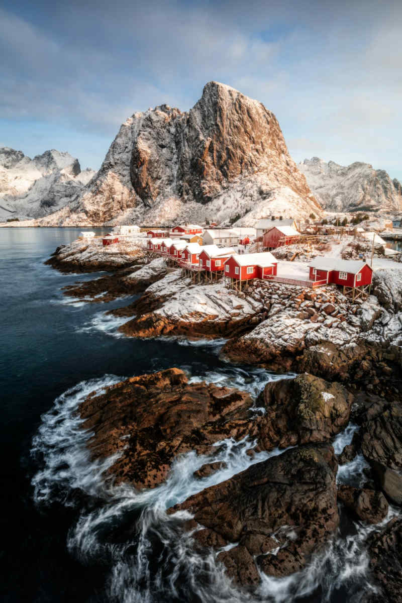 Wall Poster - Fishing Village in the Rocky Mountains