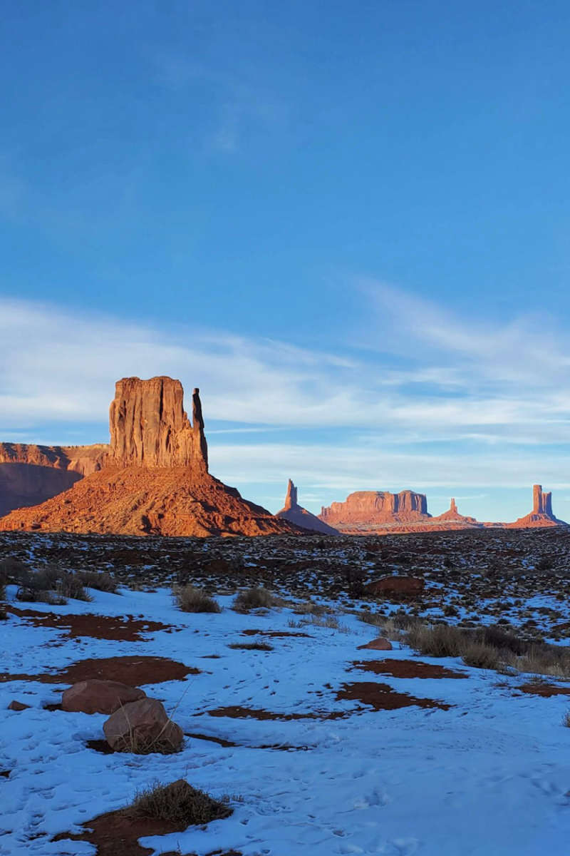 Wall Poster - Frozen Lake in Monument Valley