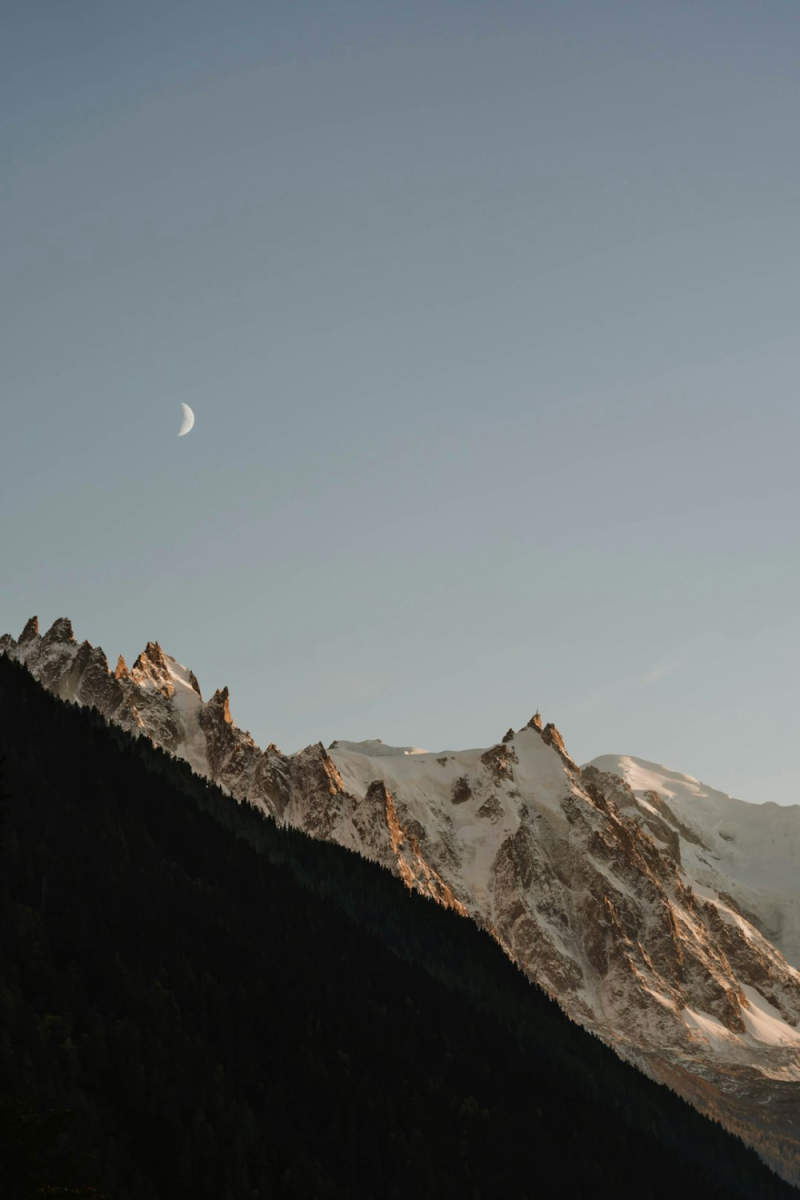 Wall Poster - Full Moon in Chamonix