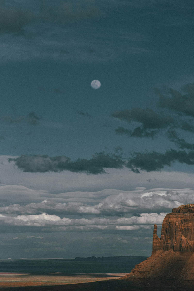 Wall Poster - Full Moon in Monument Valley