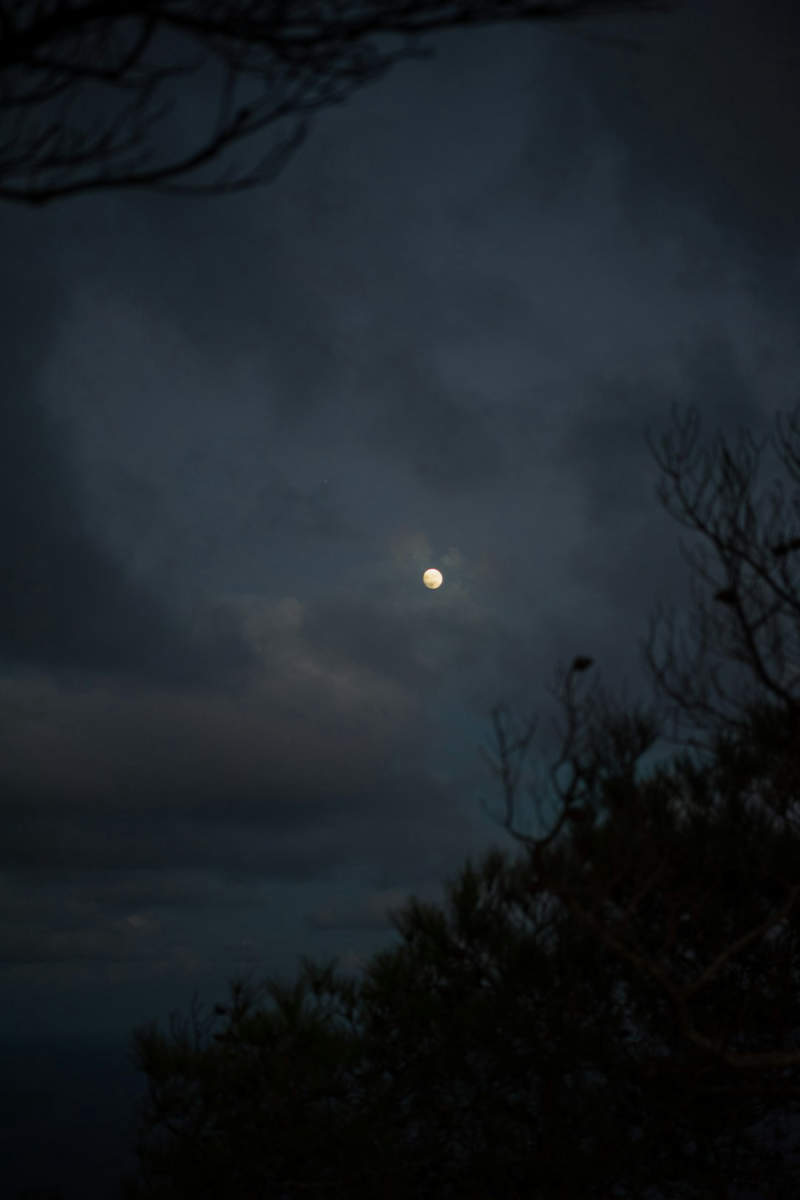 Wall Poster - Full Moon in Santorini