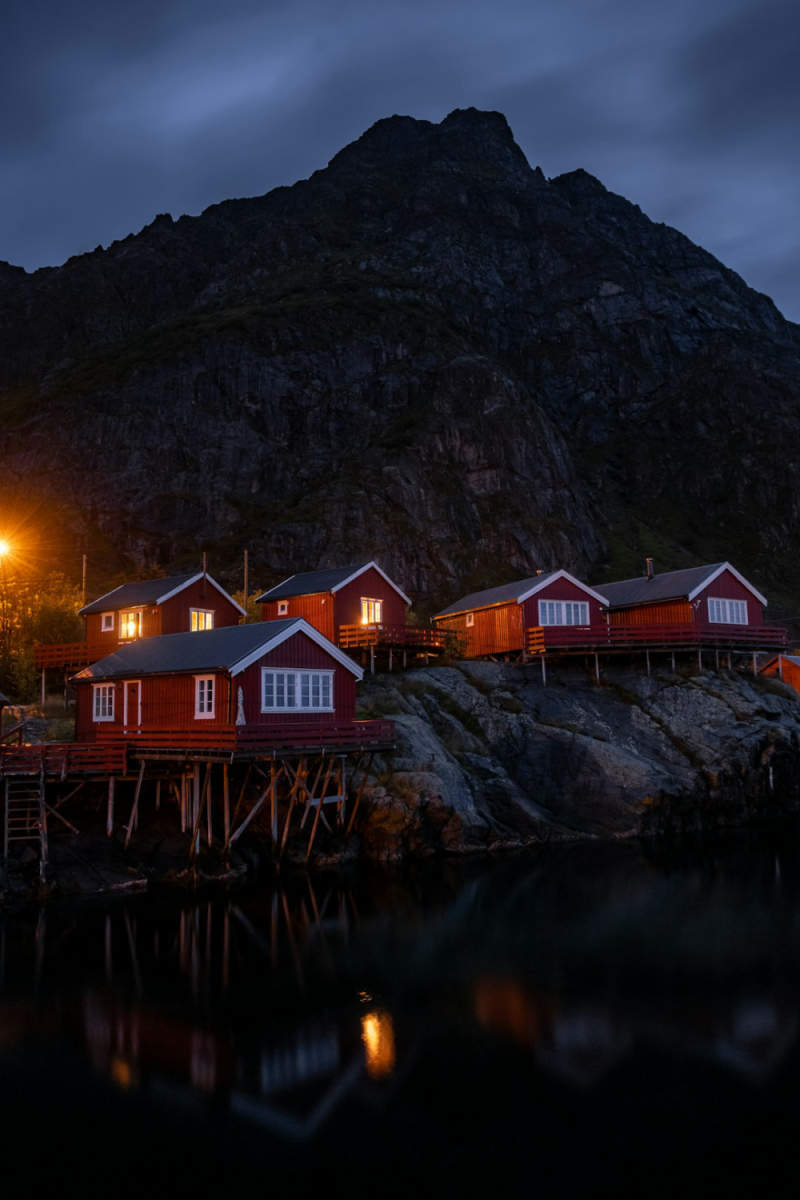Wall Poster - Full Moon in the Lofoten Islands