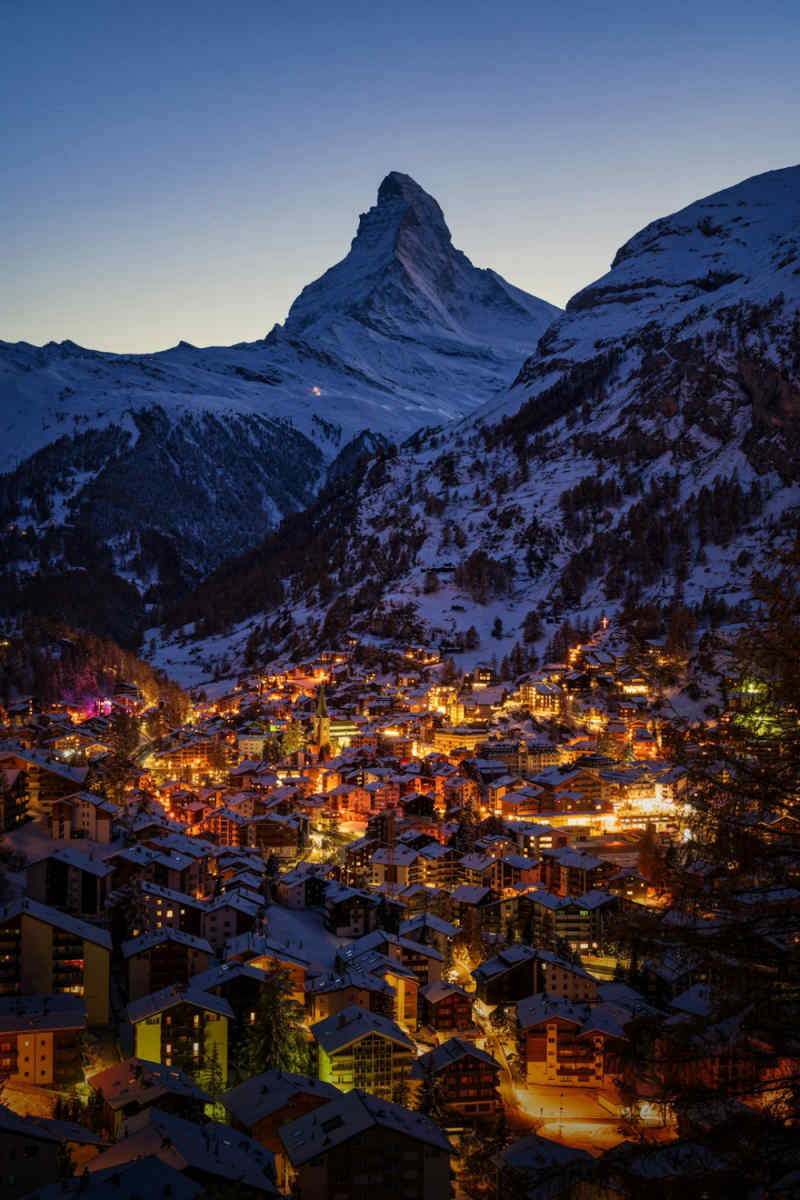 Wall Poster - Full Moon in Zermatt