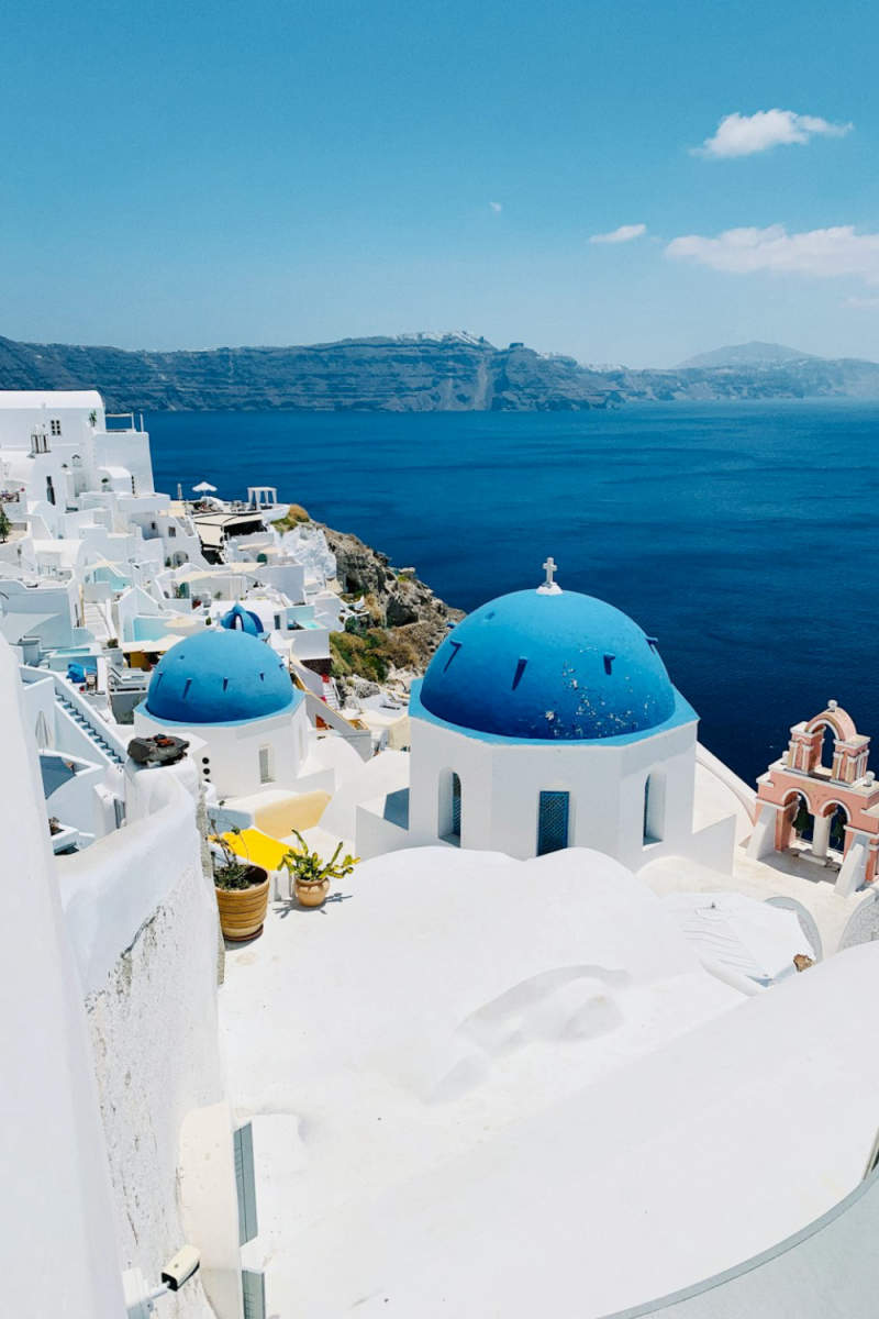 Wall Poster - Harbor in Santorini