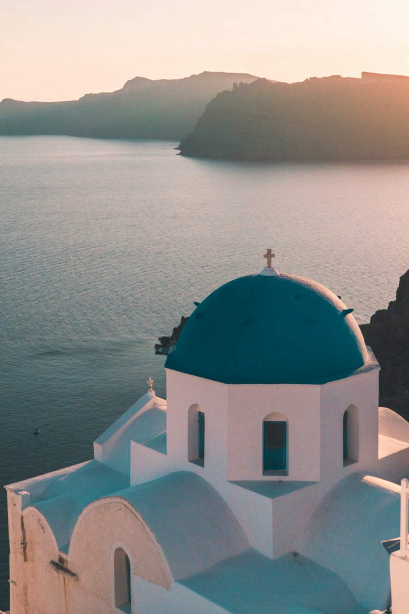 Wall Poster - Lake in Santorini