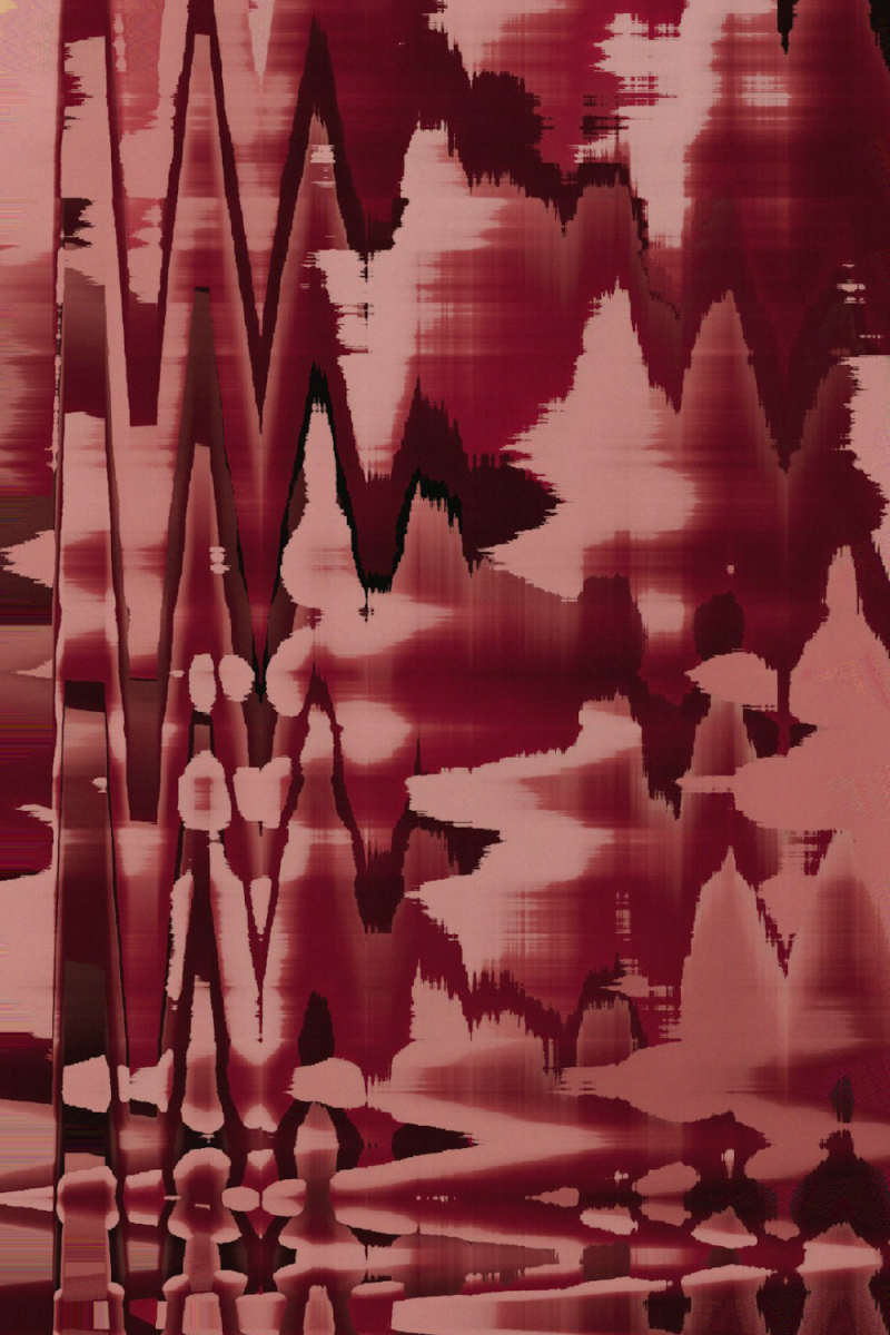 Wall Poster - Morning Mist in Burgundy
