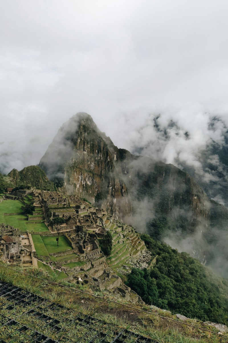 Wall Poster - Morning Mist in Machu Picchu