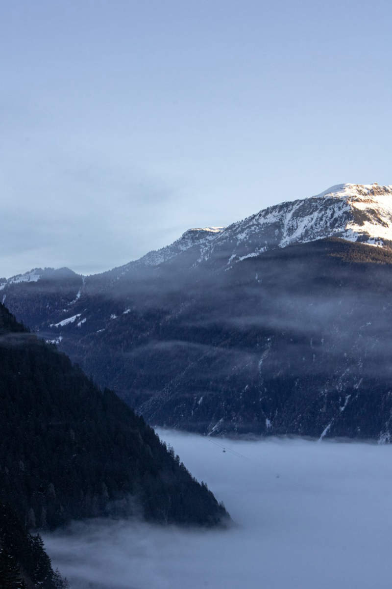 Wall Poster - Morning Mist in the Austrian Alps