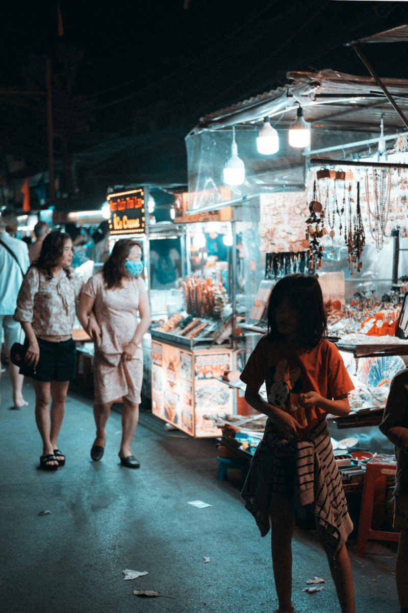 Wall Poster - Night Market in Halong Bay
